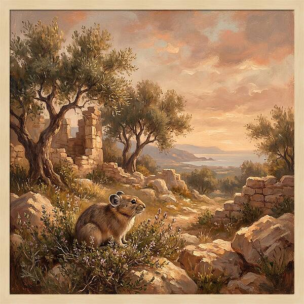 Pika Among Ancient Ruins