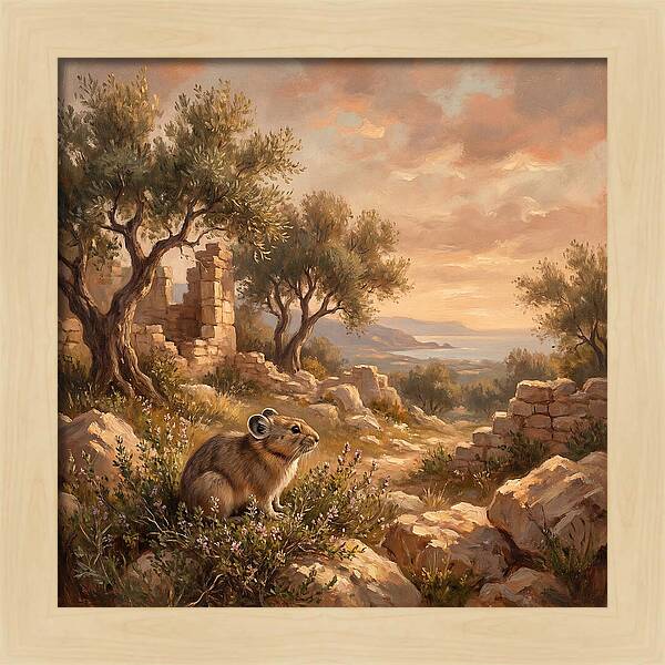Pika Among Ancient Ruins