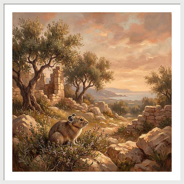 Pika Among Ancient Ruins