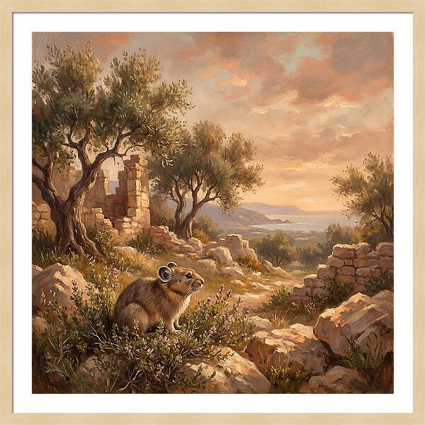 Pika Among Ancient Ruins