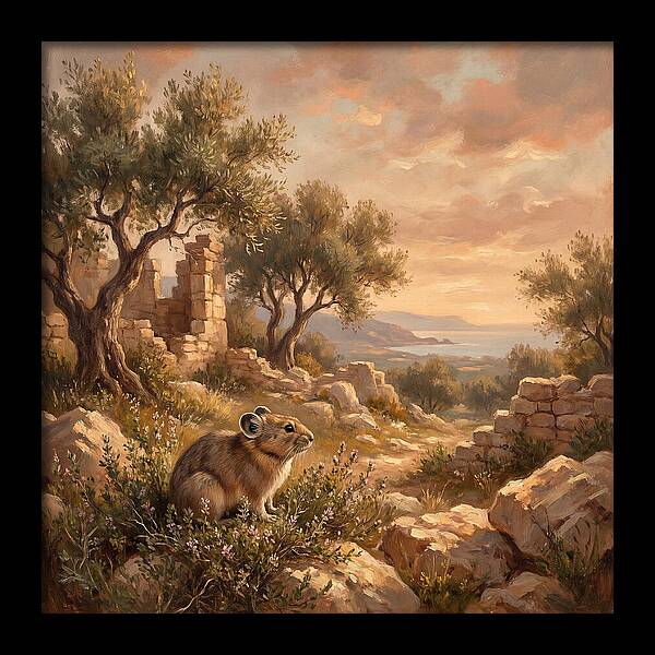 Pika Among Ancient Ruins