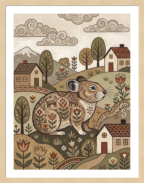 Pika In A Whimsical Landscape