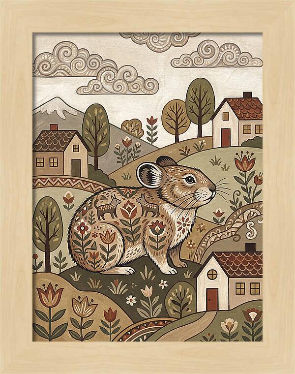 Pika In A Whimsical Landscape