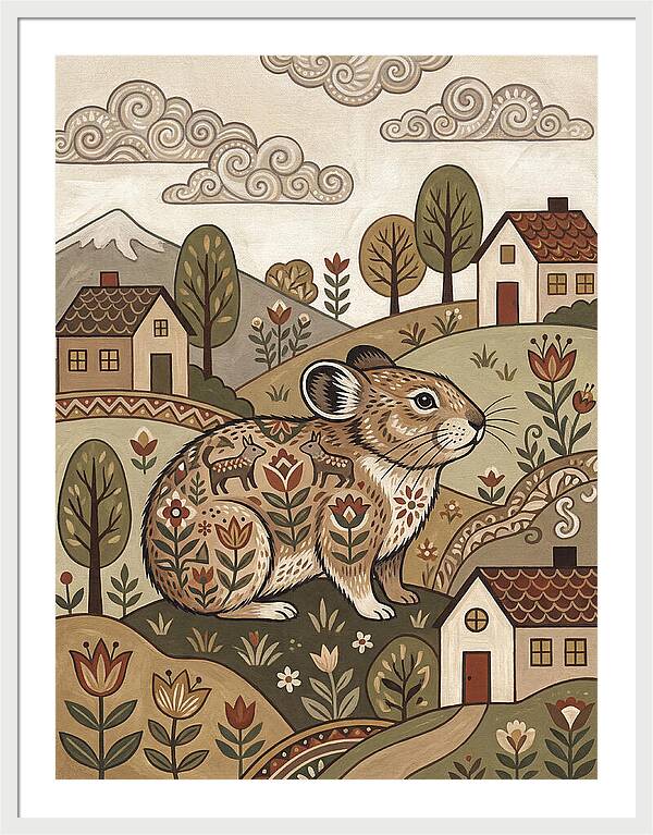 Pika In A Whimsical Landscape
