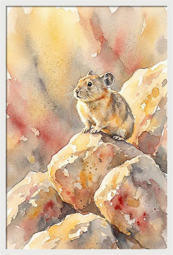 Pika Perched On Rocks