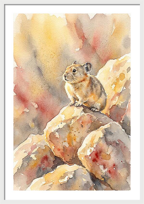 Pika Perched On Rocks