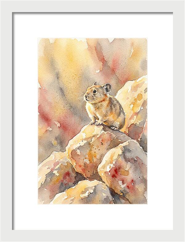 Pika Perched On Rocks