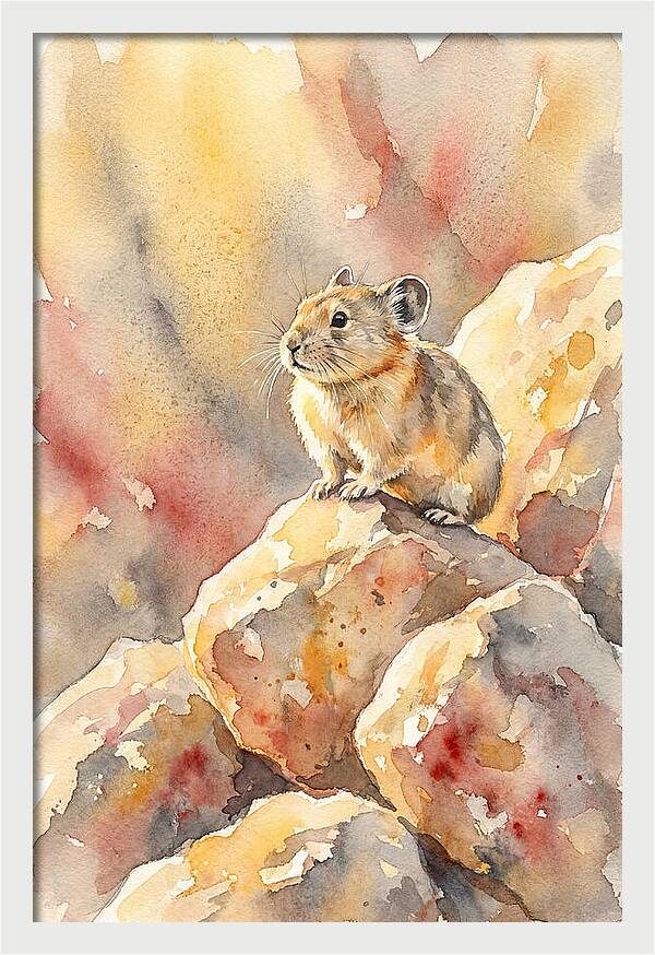 Pika Perched On Rocks