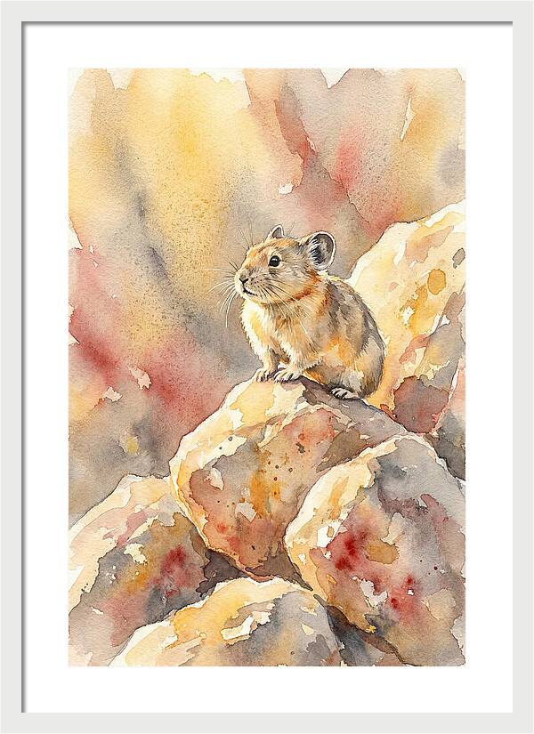 Pika Perched On Rocks