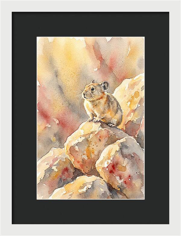 Pika Perched On Rocks