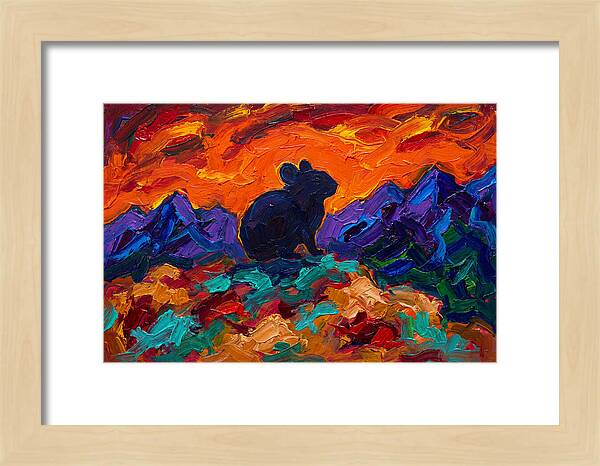 Pika Silhouette Against Vibrant Landscape