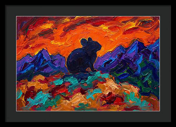 Pika Silhouette Against Vibrant Landscape