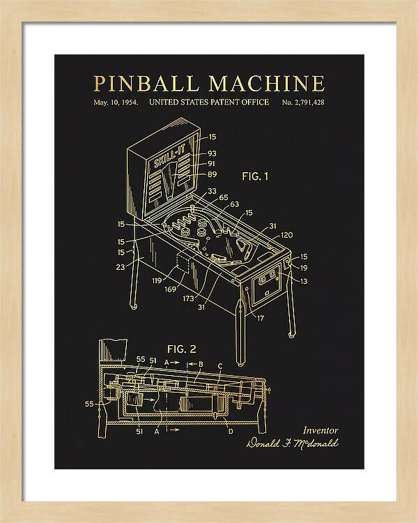 Pinball Machine Gold Patent Us2791428a