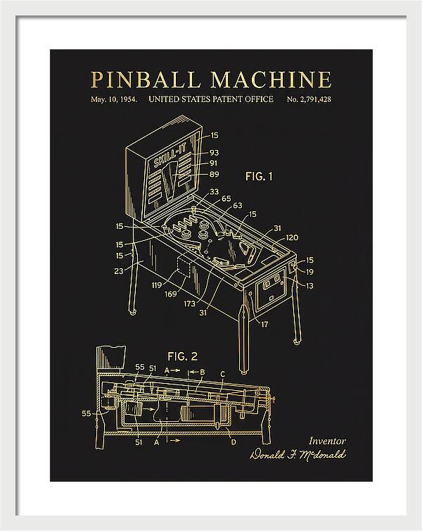 Pinball Machine Gold Patent Us2791428a