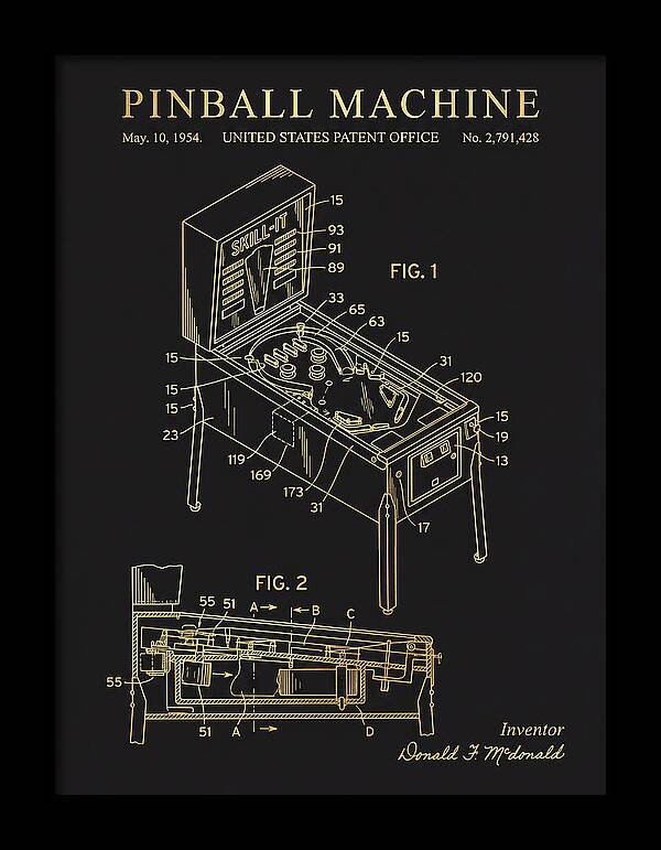 Pinball Machine Gold Patent Us2791428a