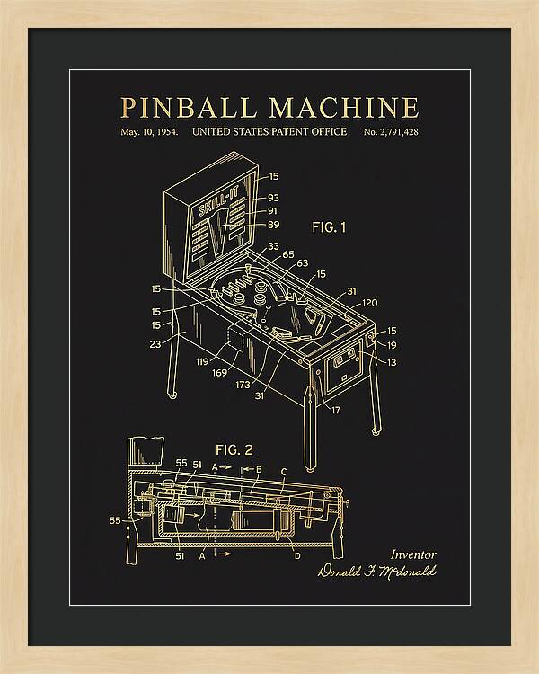 Pinball Machine Gold Patent Us2791428a