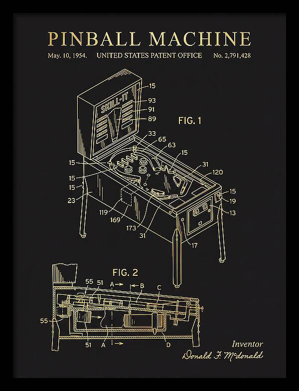 Pinball Machine Gold Patent Us2791428a