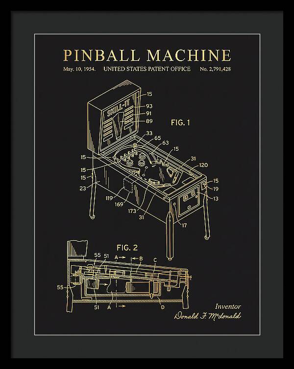 Pinball Machine Gold Patent Us2791428a