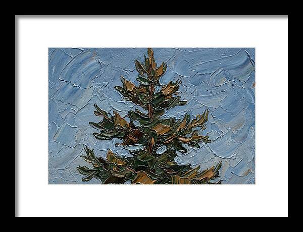 Pine Tree In Palette Knife Style