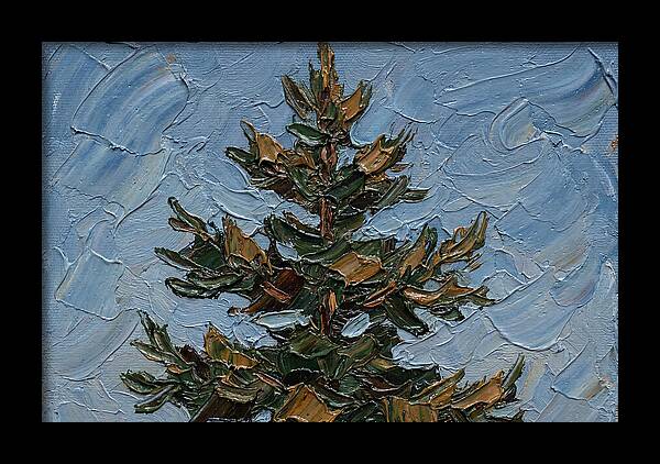 Pine Tree In Palette Knife Style