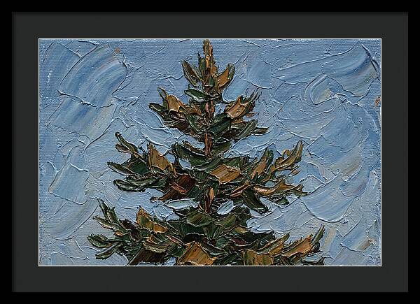 Pine Tree In Palette Knife Style