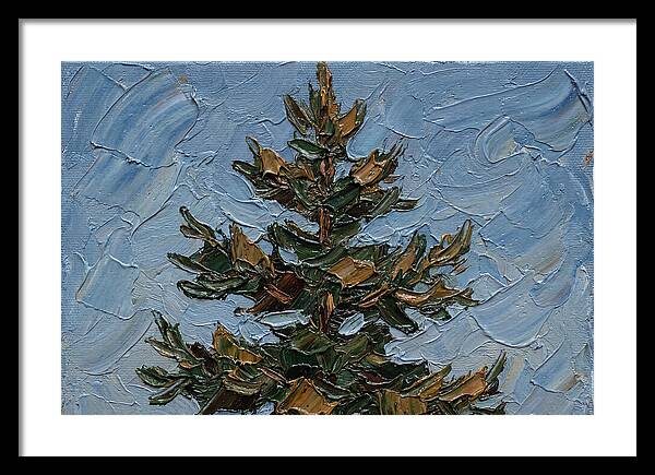 Pine Tree In Palette Knife Style