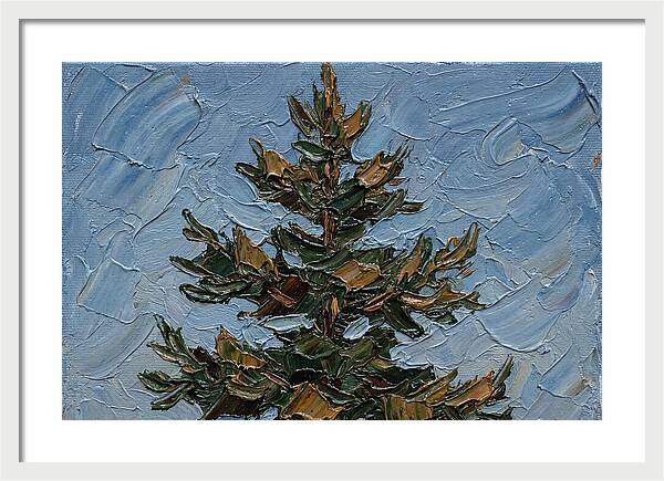 Pine Tree In Palette Knife Style