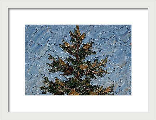 Pine Tree In Palette Knife Style