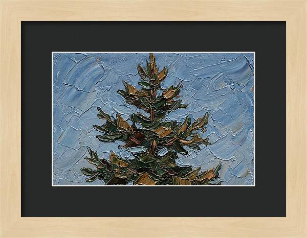 Pine Tree In Palette Knife Style