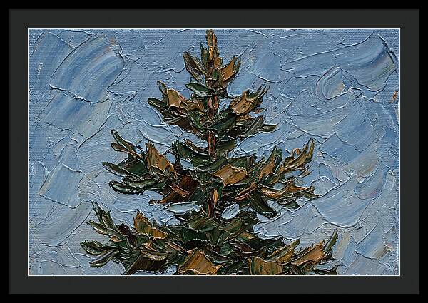 Pine Tree In Palette Knife Style