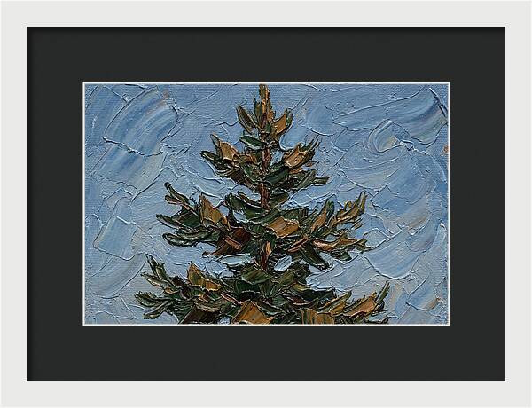 Pine Tree In Palette Knife Style