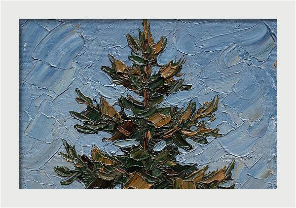 Pine Tree In Palette Knife Style