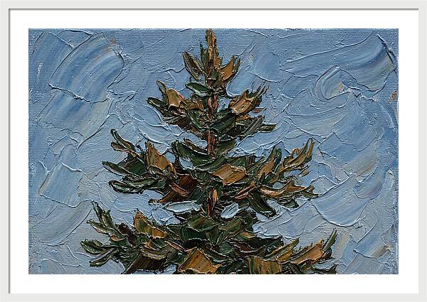 Pine Tree In Palette Knife Style