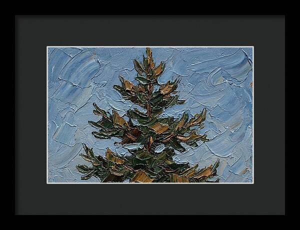 Pine Tree In Palette Knife Style