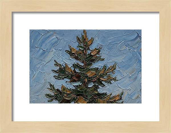 Pine Tree In Palette Knife Style