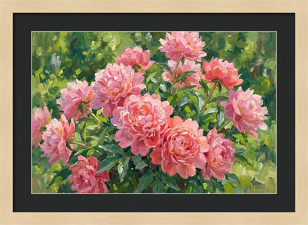 Pink Peonies In Bloom
