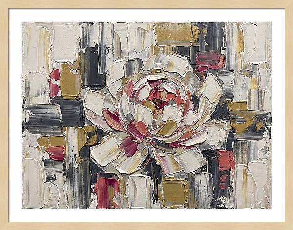 Pink Peony In Abstract Harmony