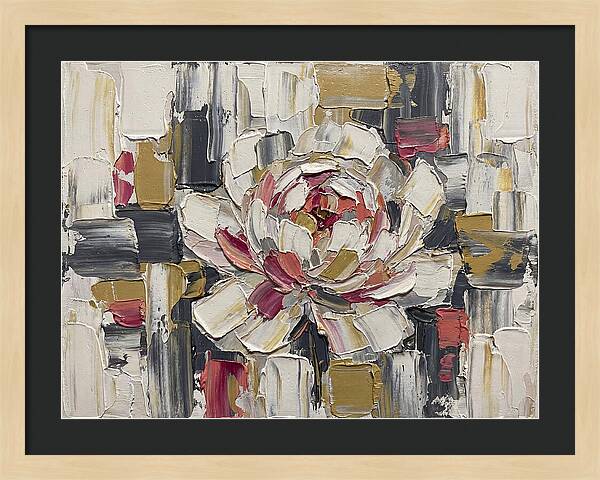 Pink Peony In Abstract Harmony