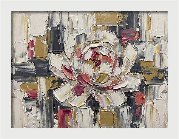 Pink Peony In Abstract Harmony