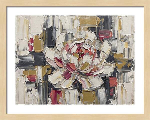 Pink Peony In Abstract Harmony