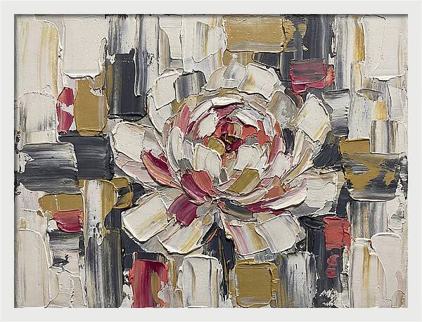 Pink Peony In Abstract Harmony