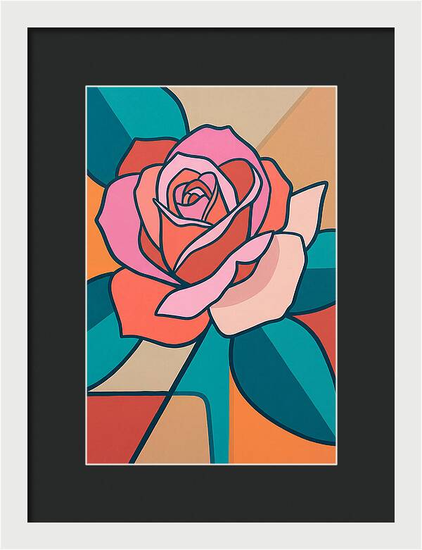 Pink Rose In Bold Colors