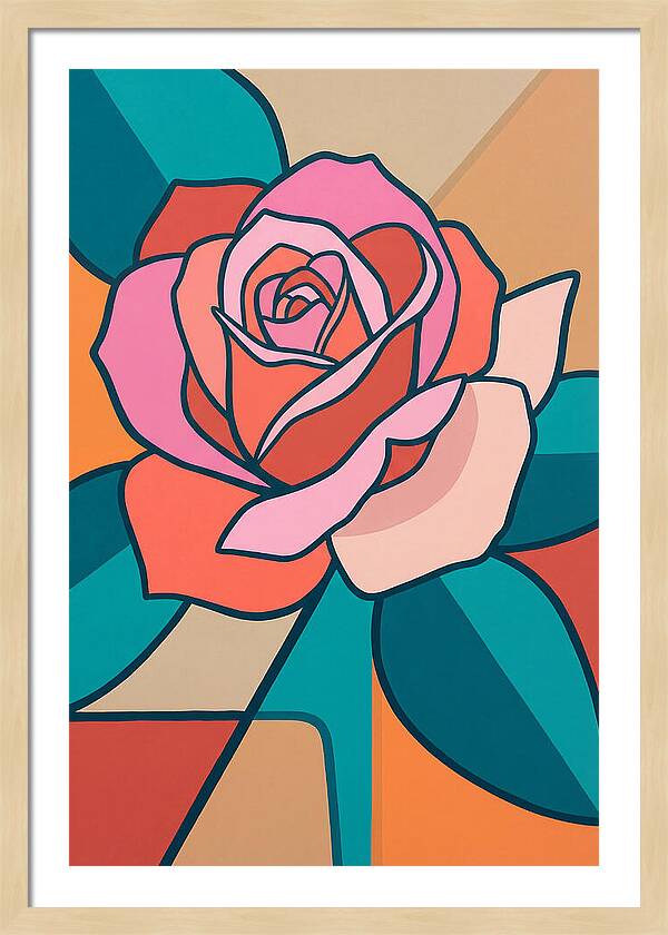 Pink Rose In Bold Colors