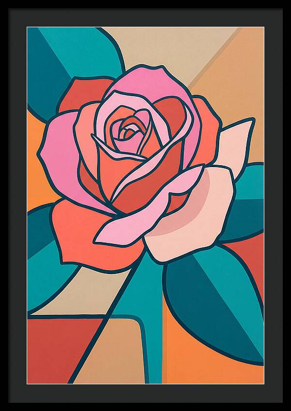 Pink Rose In Bold Colors