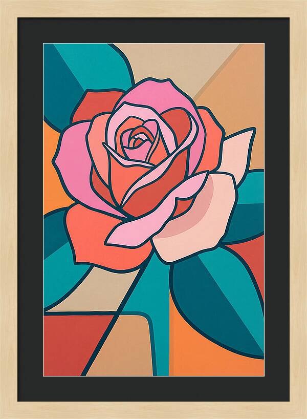 Pink Rose In Bold Colors