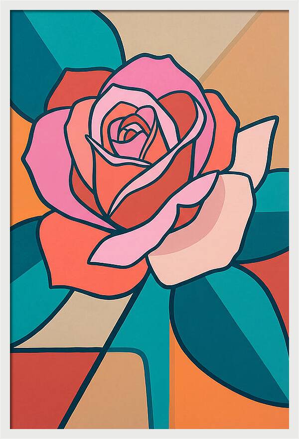 Pink Rose In Bold Colors