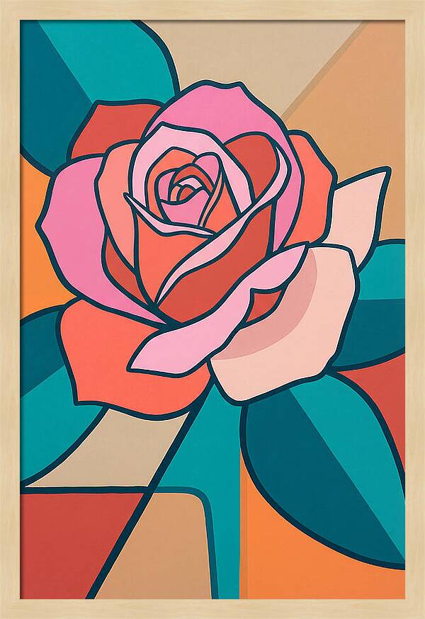 Pink Rose In Bold Colors
