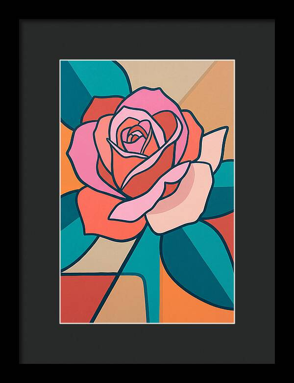 Pink Rose In Bold Colors