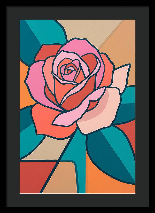 Pink Rose In Bold Colors