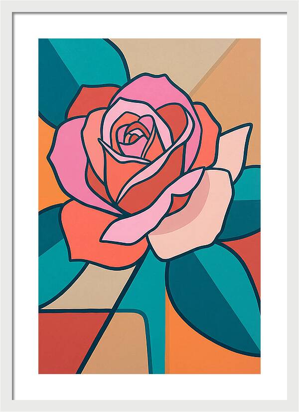 Pink Rose In Bold Colors